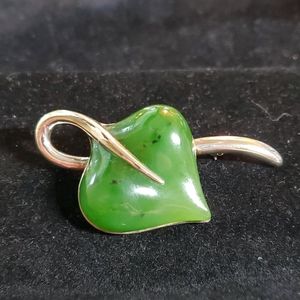 Angela Cummings Green Nephrite Jade Pin